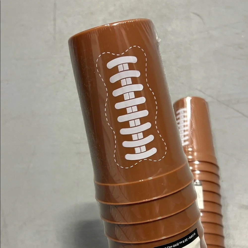 NWT 24 Football Themed Plastic Cups